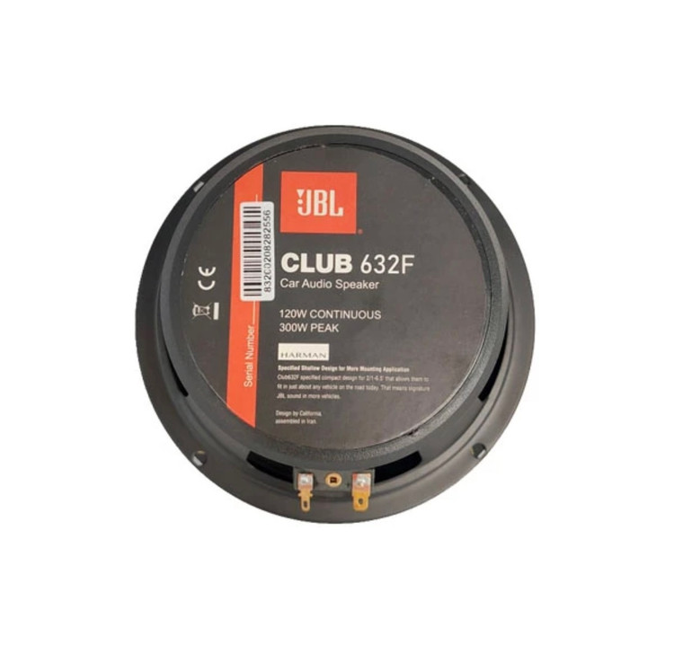 میدرنج خودرو سایز 6.5 اینچ جی بی ال مدل CLUB 632F، با عمق نصب 50 میلیمتر، بسته 2 عددی