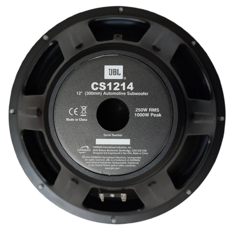ساب ووفر خودرو سایز 12 اینچ جی بی ال مدل CS1214، با قابلیت اتصال به آمپلیفایر